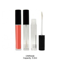 Clear 5.0ml lipgloss bottle  packaging empty plastic bottles empty lip gloss tube with brush