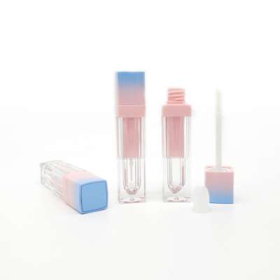 CY003 custom logo 50 pieces 5ml liquid lipstick tube container empty pink gloss tube with brush